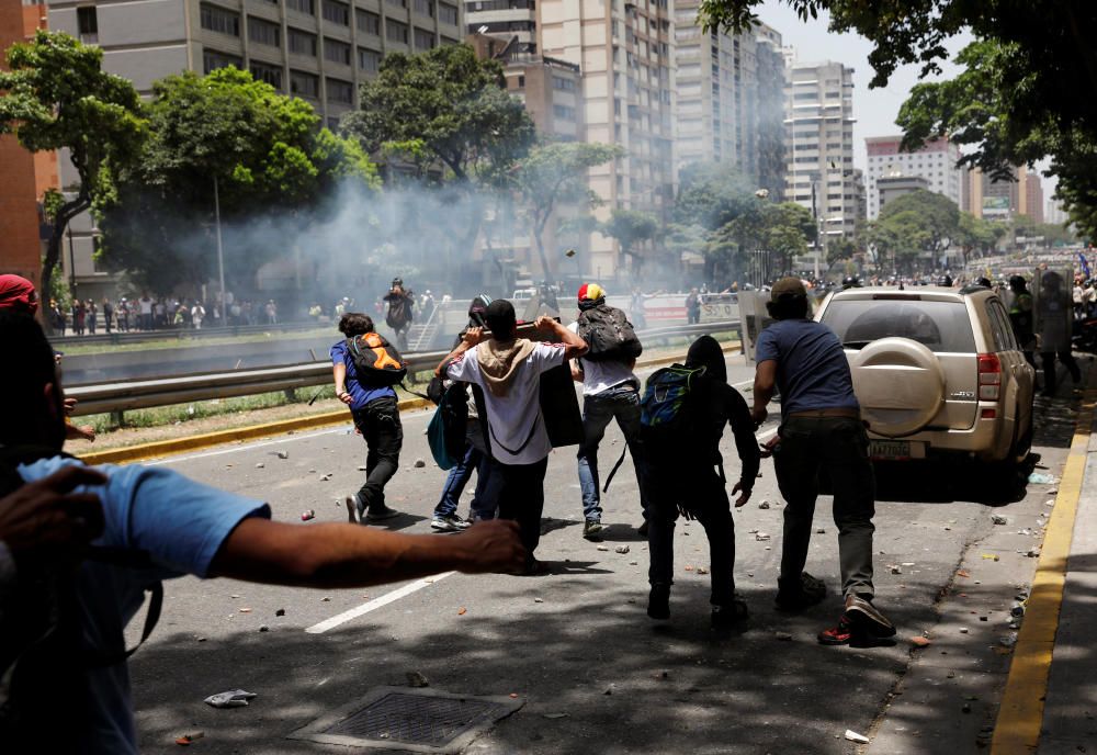 Incidentes en la marcha opositora en Venezuela