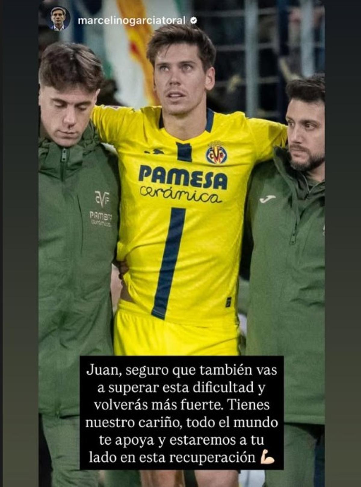 Marcelini hizo esta publicación en Instagram en apoyo a Foyth.