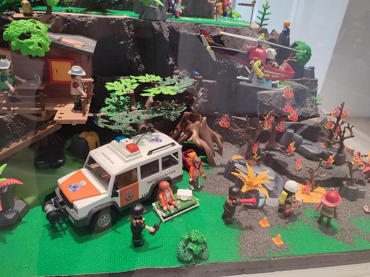 El fuego presente en el diorama