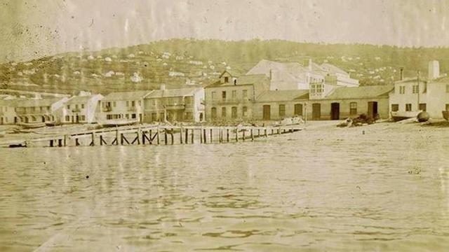 Imagen antigua del "Almacén do Rei", origen de la fábrica y museo.