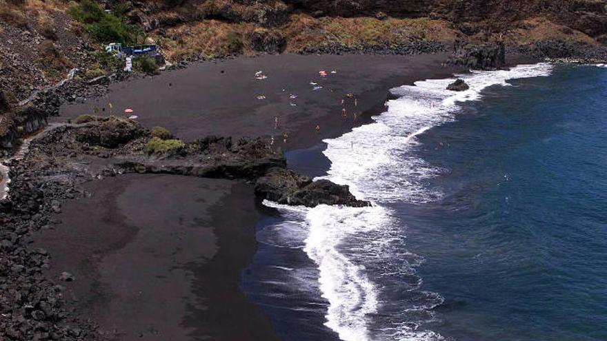 Imagen panorámica de la playa del Bollullo (Tenerife)