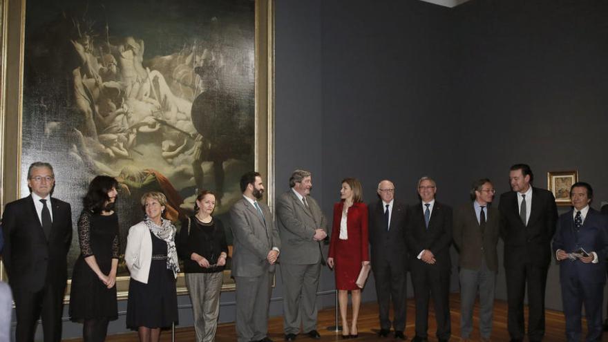 La reina Letizia, ayer, durante su visita al museo.