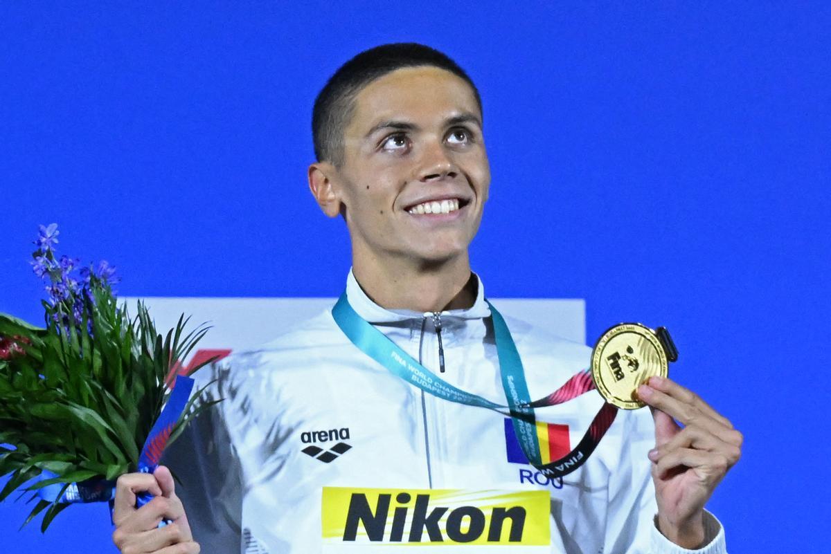 David Popovici, 17 años, campeón en 100 y 200 libres del Mundial