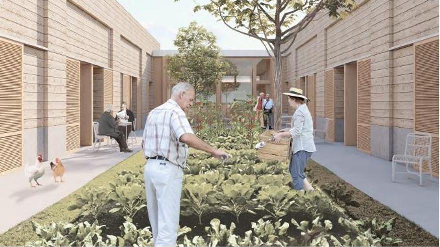 Recreación de la futura residencia de mayores de Bunyola, según el proyecto arquitectónico seleccionado.