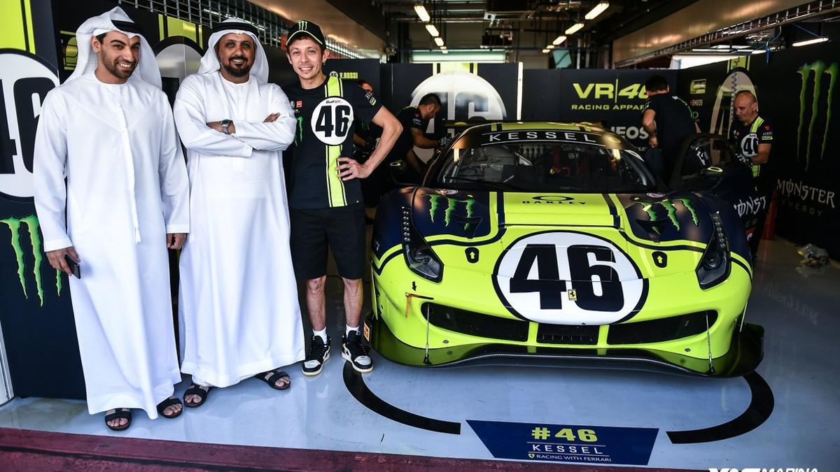 Rossi compite en Abu Dhabi con un Ferrari GT3 de Kessel Racing