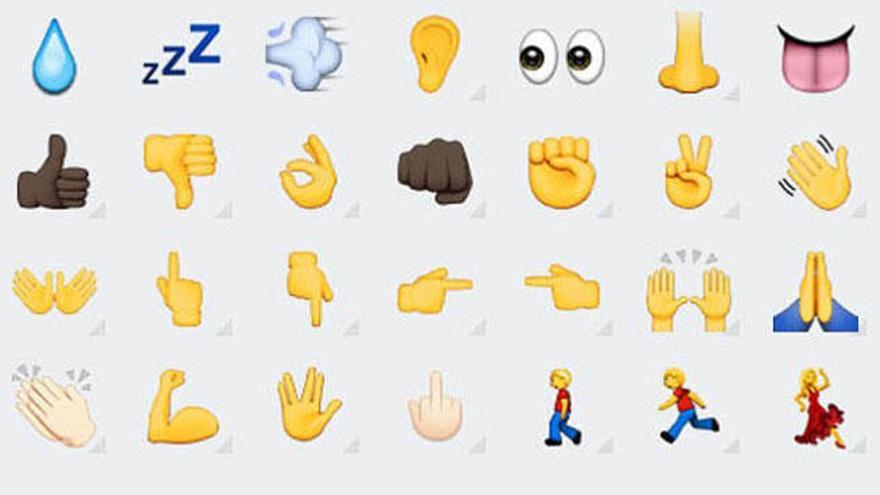 El emoji de la ´peineta´, integrado entre el resto de símbolos disponibles en Whatsapp.