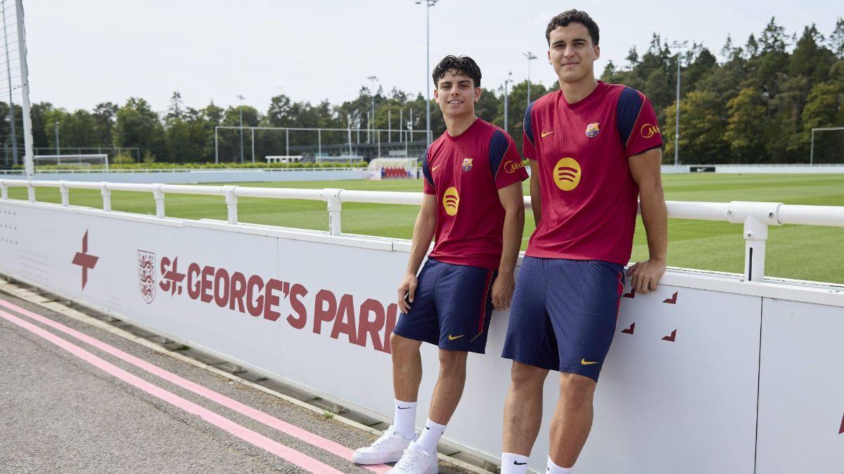 Espart y Álvaro Cortés, en las instalaciones de St. George's Park
