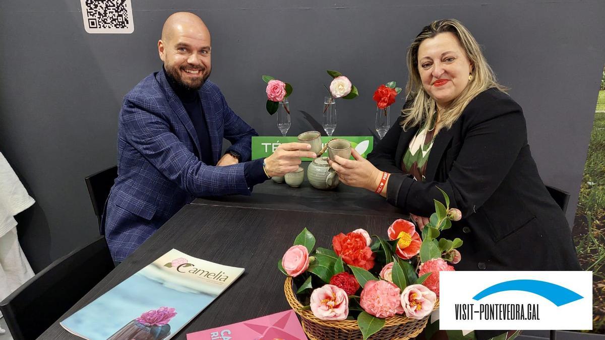 A delegación pontevedresa, encabezada por Yoya Blanco e Iván Puentes.