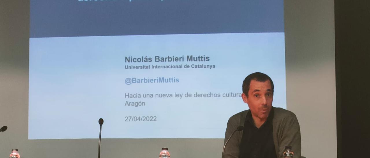 Nicolás Barbieri, en un momento de su intervención en la jornada.