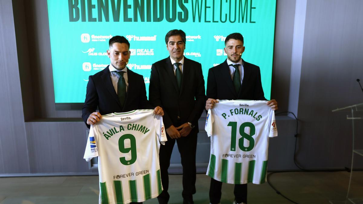 Chimy Ávila y Pablo Fornals, presentados como nuevos jugadores del Betis