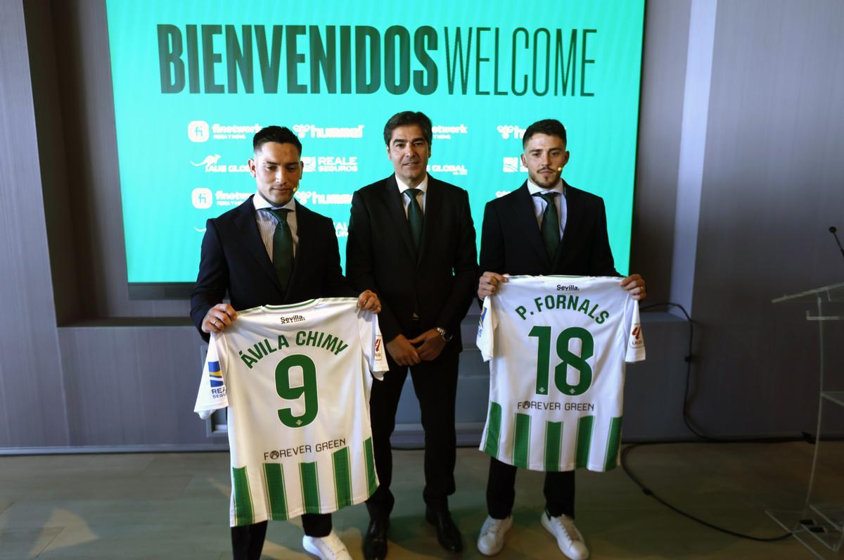 Chimy Ávila y Pablo Fornals, presentados como nuevos jugadores del Betis