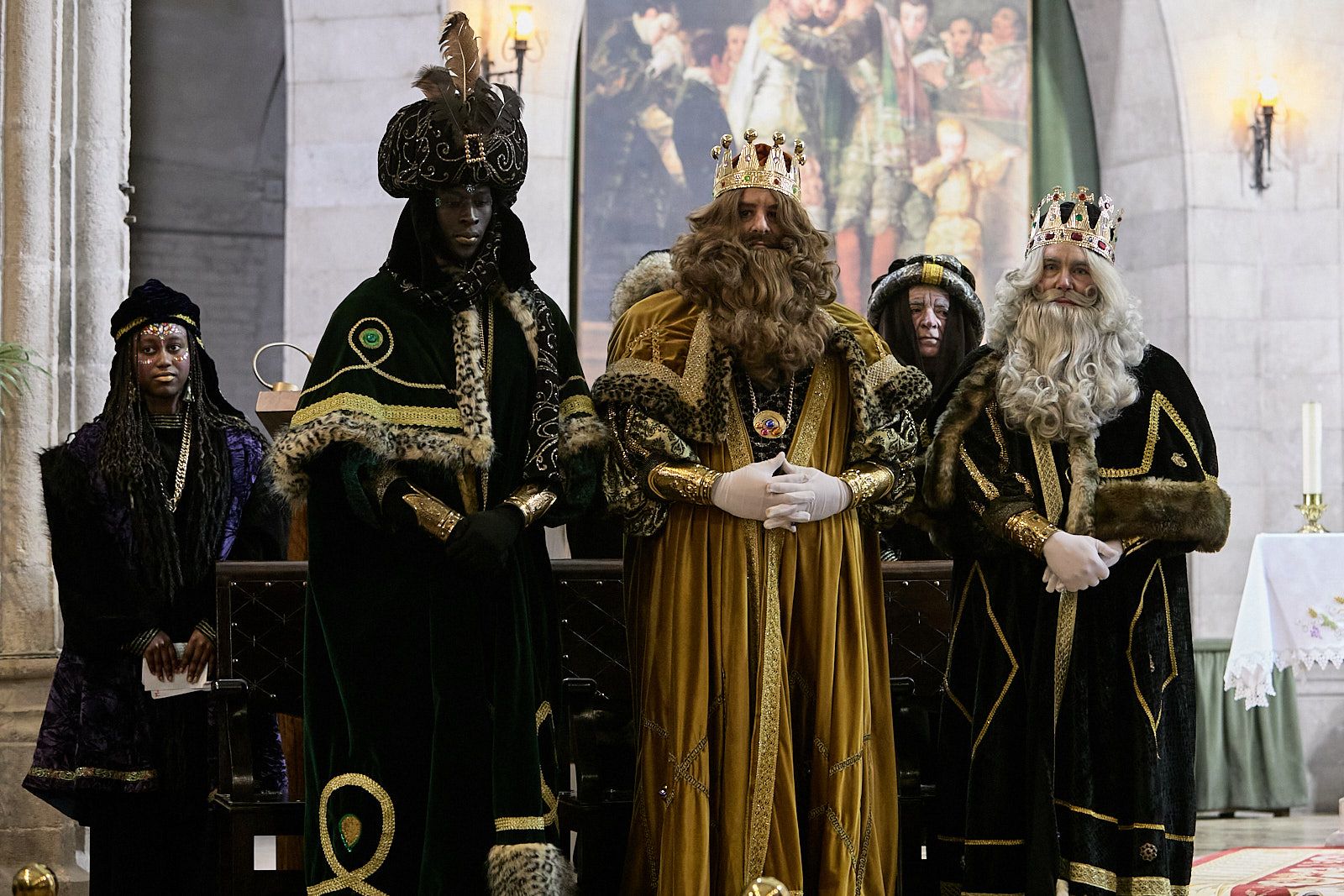 Sus Majestades en la Colegiata de Gandia en enero de 2025.