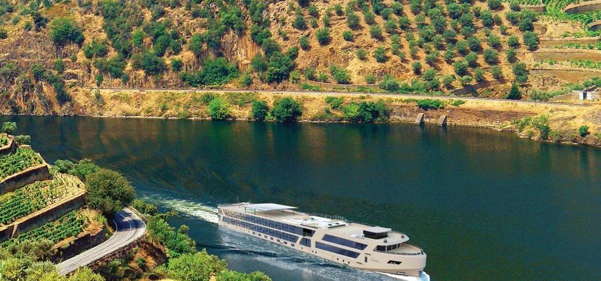 El crucero de río Douro Estrela, en construcción en West Sea Shipyard