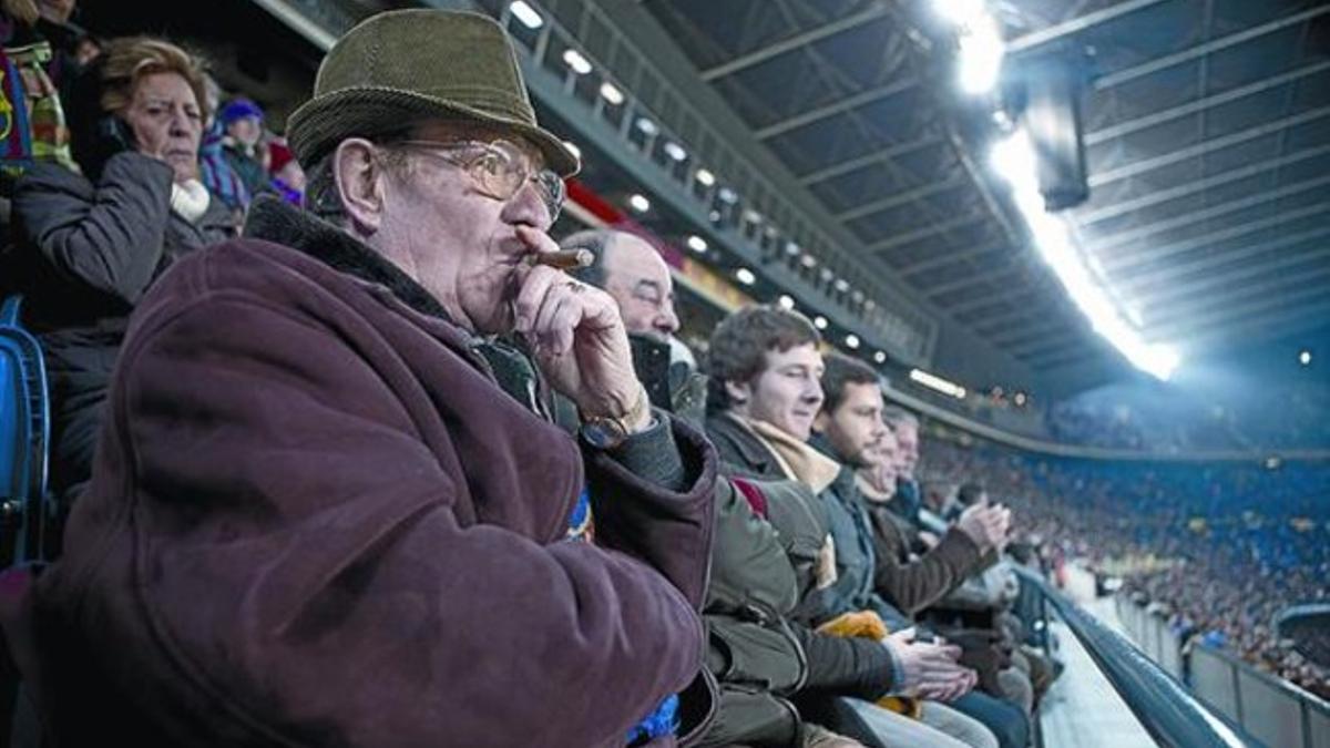 Público en las gradas del Camp Nou, en un partido del Barça de esta temporada.