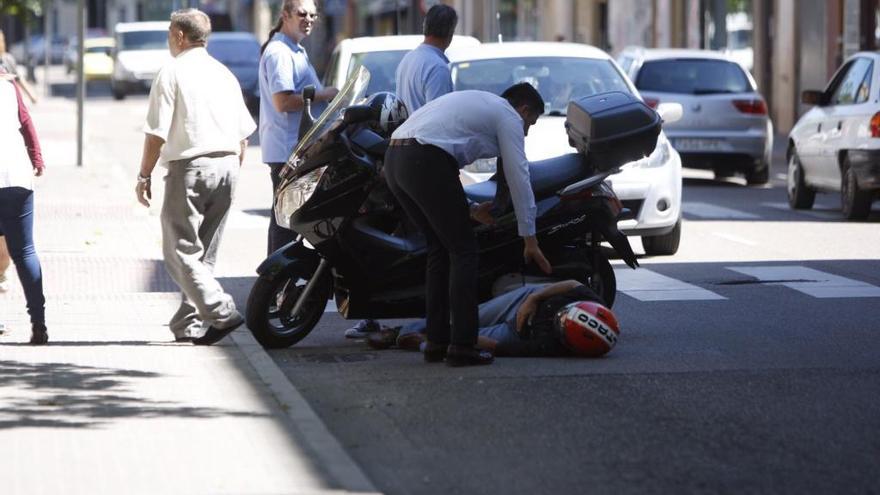 Herido un motorista tras un accidente en la calle Villalpando