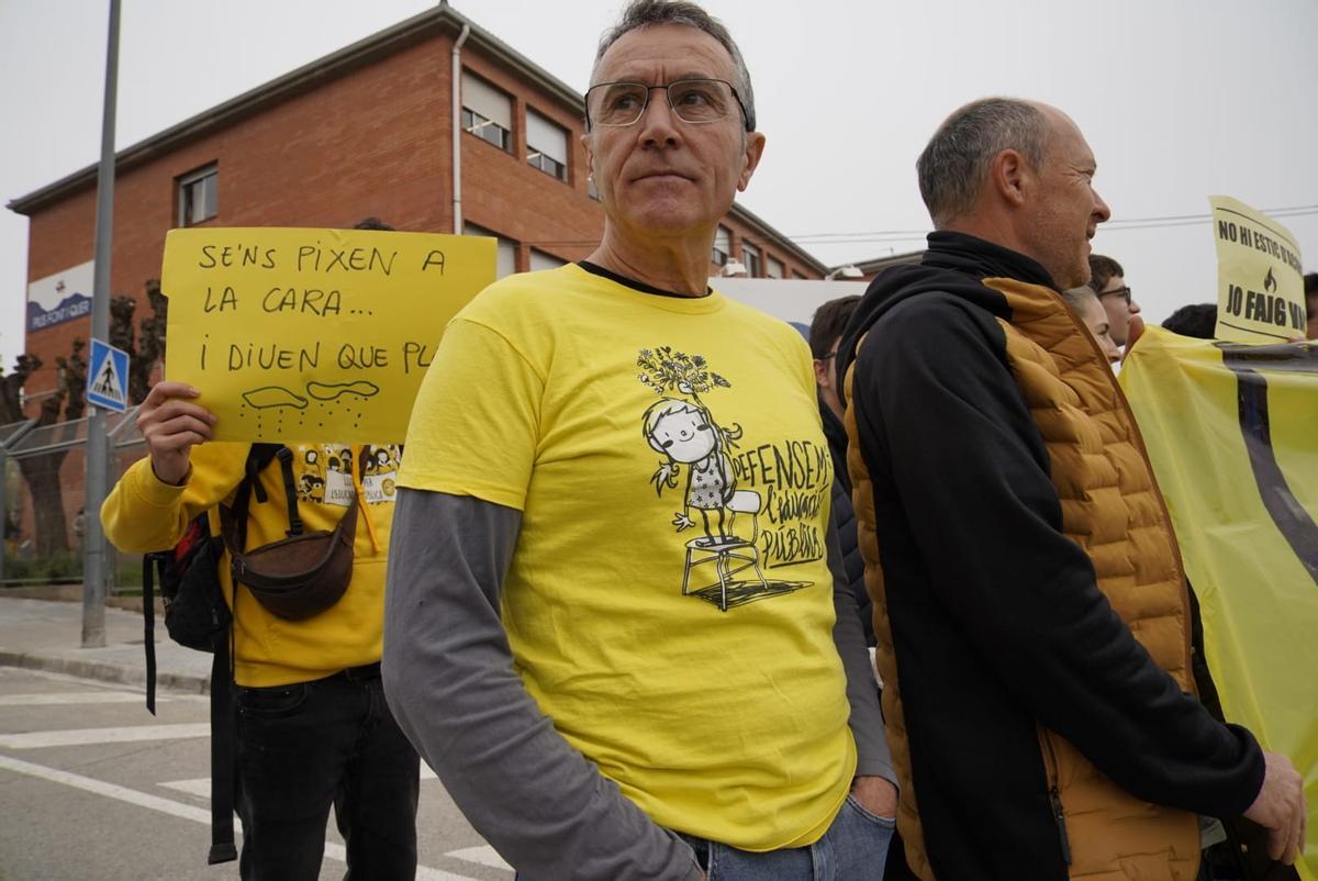 Protestes de docents als carrers de Manresa i a carreteres del Bages
