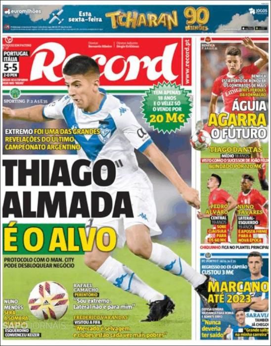 Portada RECORD viernes 12 julio 2019