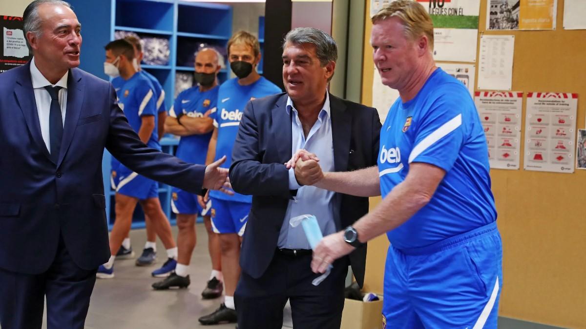 Laporta: “¿KOEMAN? A animar al equipo”