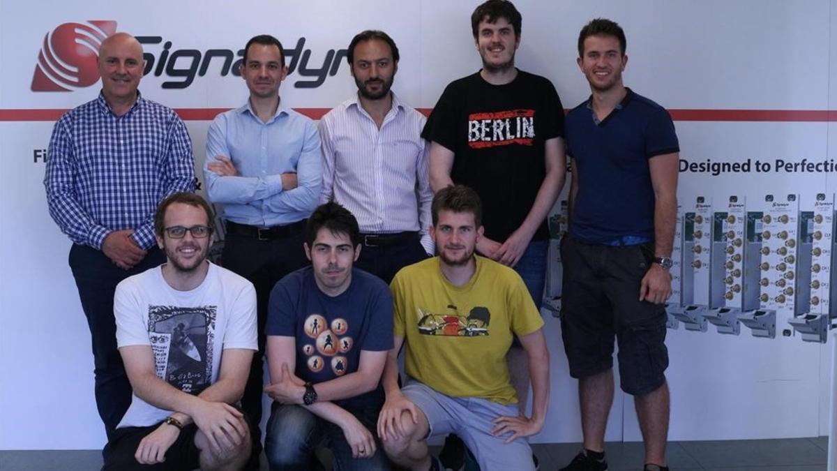 El equipo de la 'start-up' Signadyne, que ha comprado Keysight Technologies.