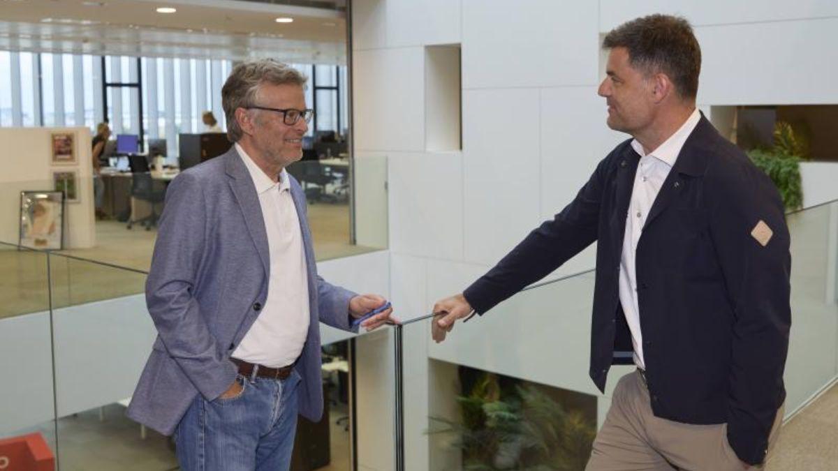 Joan Soler con Joan Vehils, director de SPORT