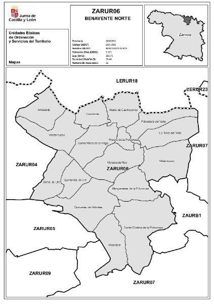 Mapa de las ubost en Zamora