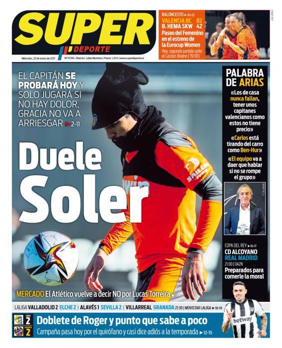 Portada SUPERDEPORTE miércoles 20 enero 2021