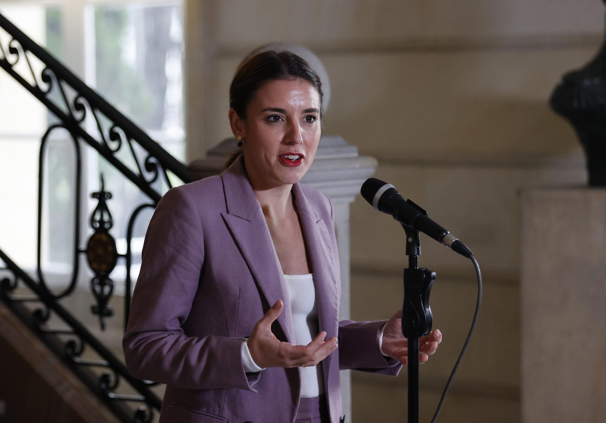 Irene Montero acusa a jueces de no cumplir ley del solo sí es sí por machismo