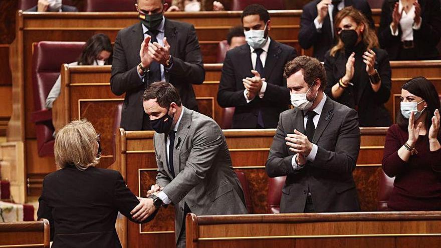 La diputada Lourdes Méndez, tras su intervención ayer.