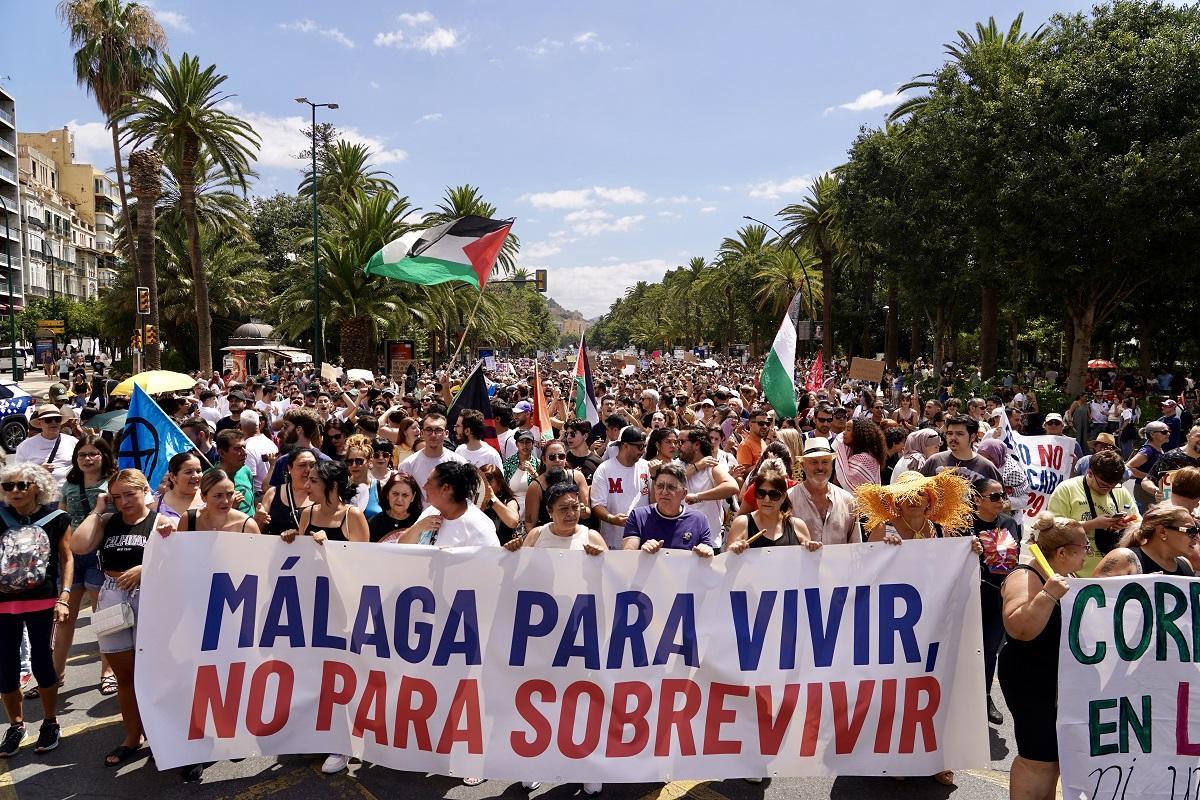 Manifestación por la vivienda del 29 de junio en Málaga.