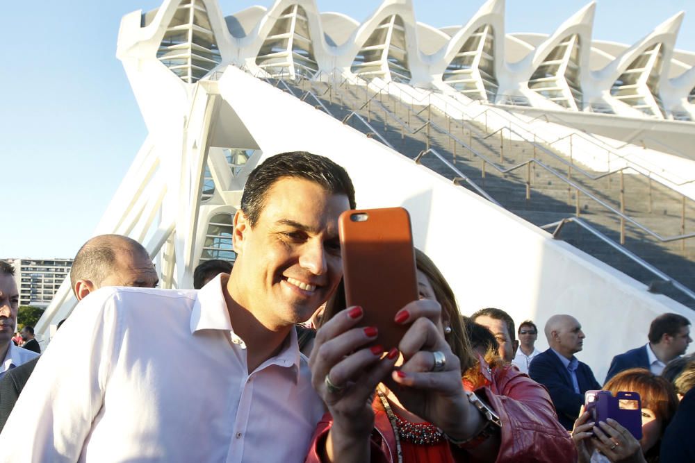 Mitin de Pedro Sánchez en l'Umbracle