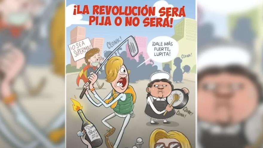 “Soy un gudari español, voy a quemar Ferraz con un cóctel molotov”, el contrahimno de la #CayeBorroka