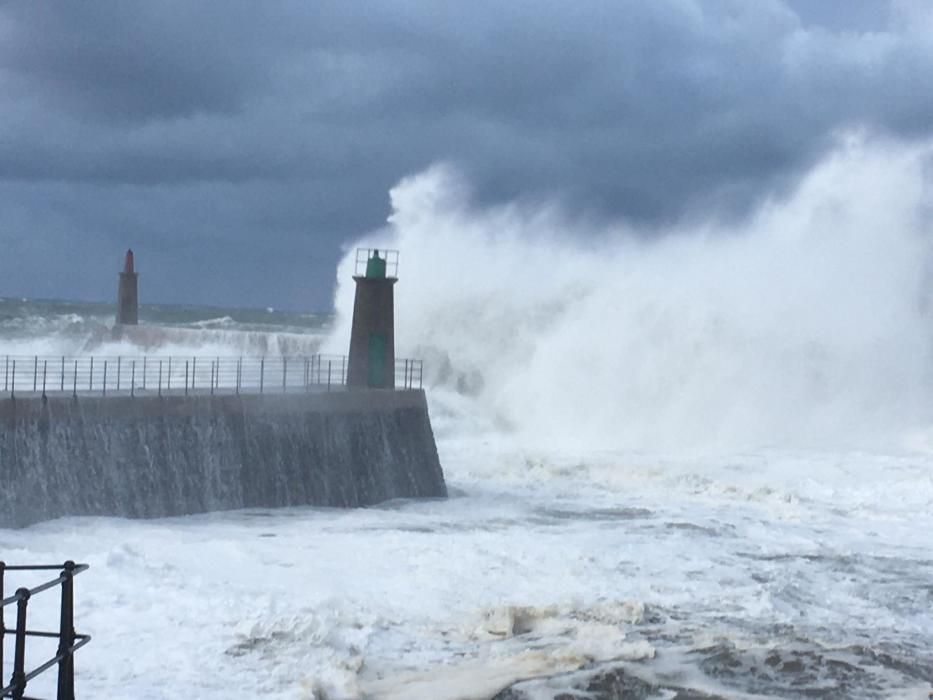 Las imágenes del temporal en Asturias