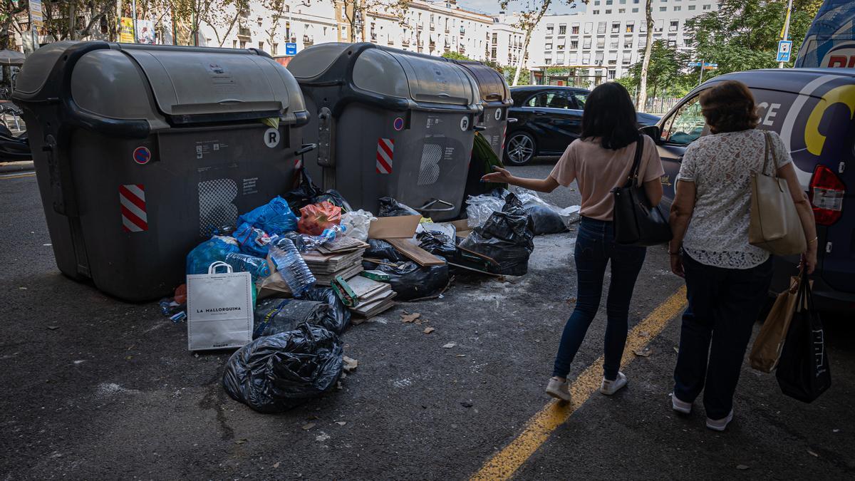 Basura en el Eixample