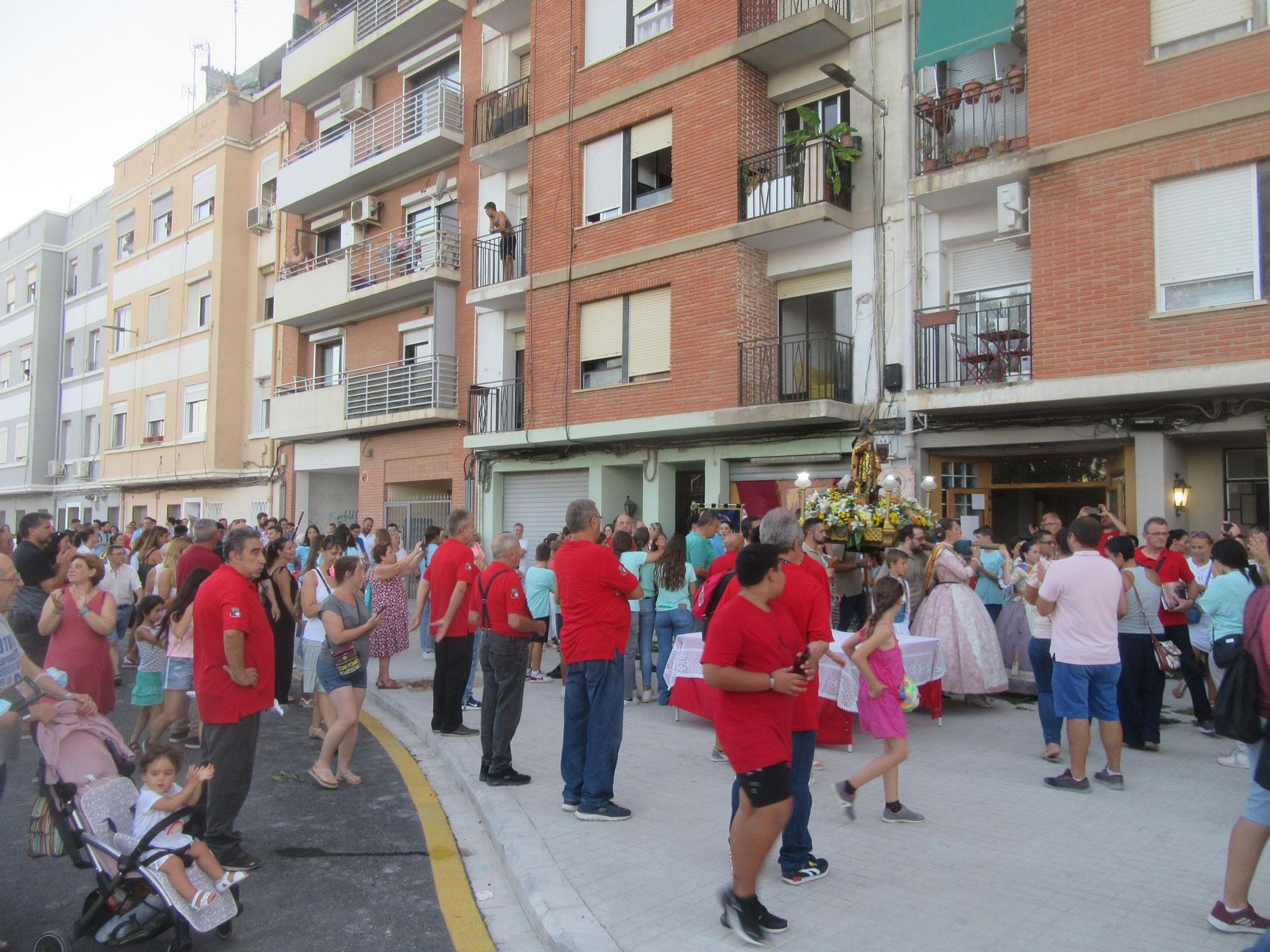 Sant Roc en la reciente visita al casal de la falla Mariano Benlliure.