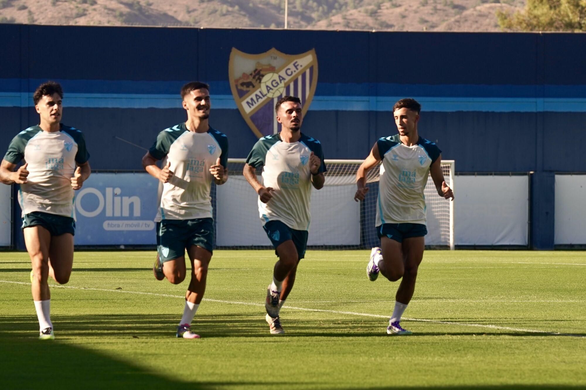 Primer entrenamiento del Málaga CF para la pretemporada