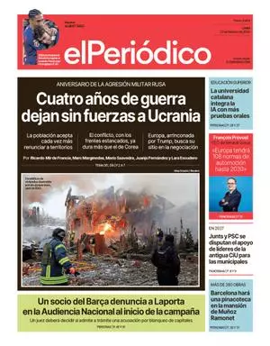 La portada de EL PERIÓDICO del 23 de febrero de 2026