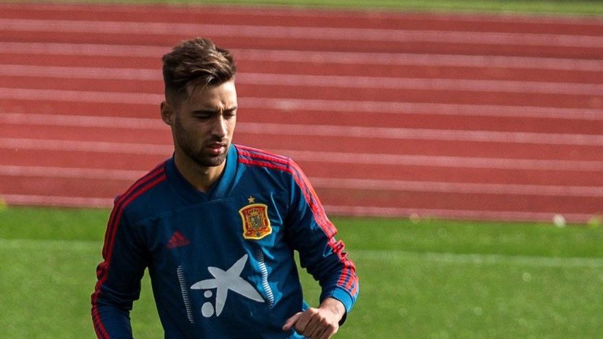 Brais Méndez, con la selección española en 2018