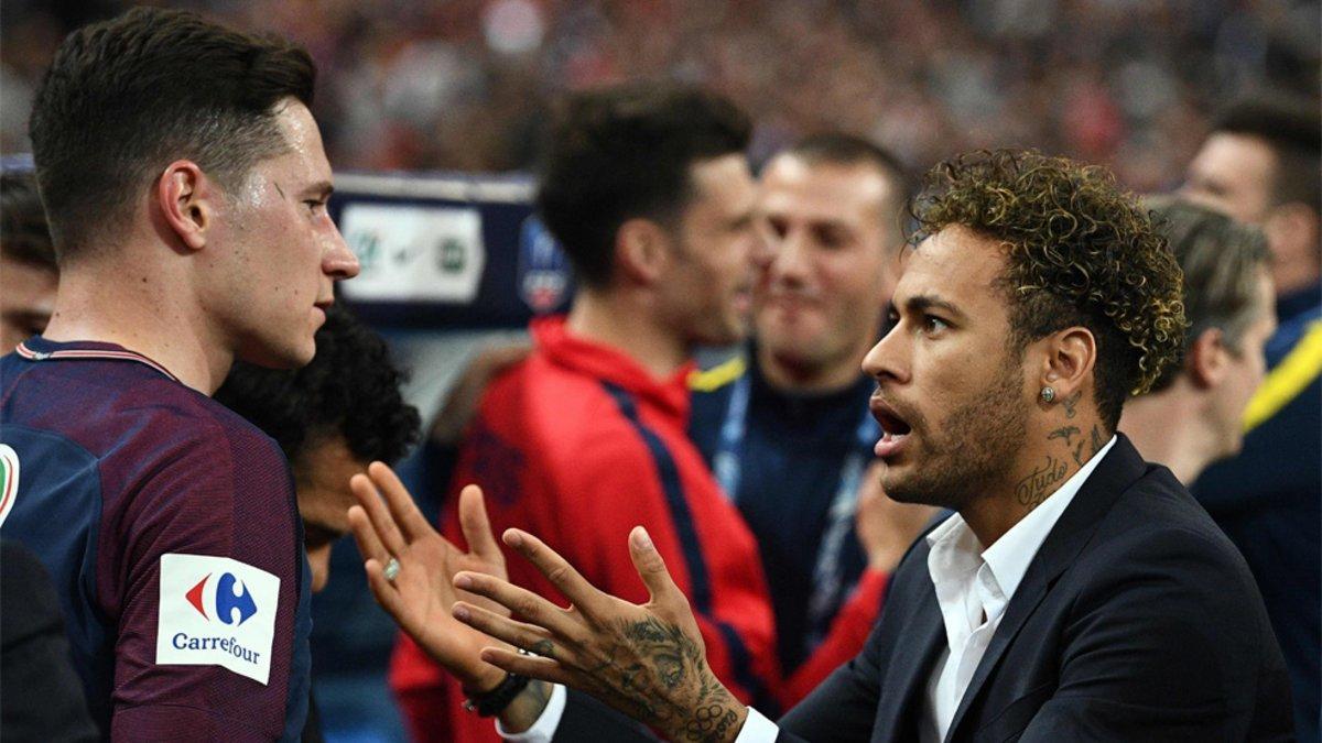 Draxler y Neymar durante la final de la Copa de Francia 2019