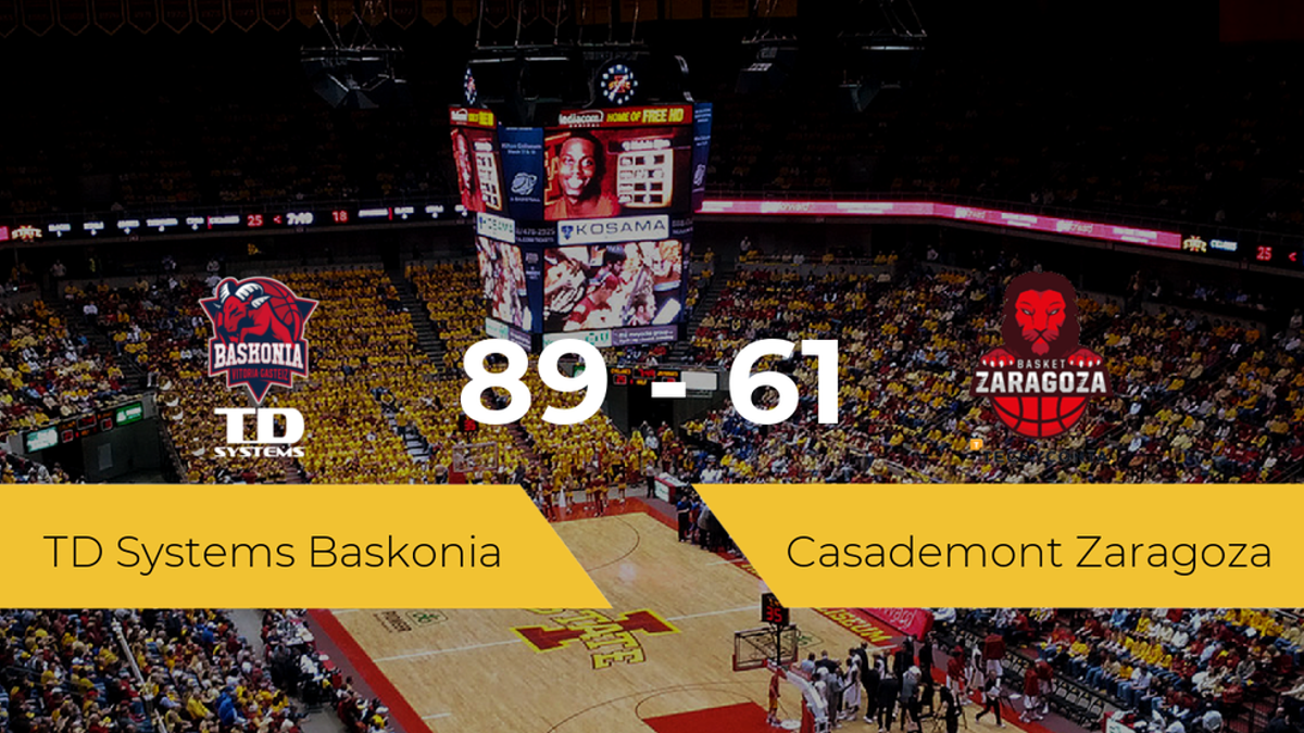 Triunfo del TD Systems Baskonia ante el Casademont Zaragoza por 89-61