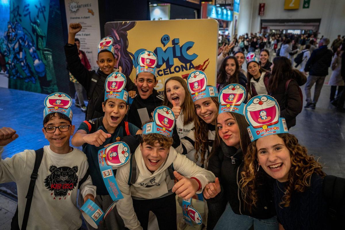 Asistes al Salón del Cómic en Barcelona.