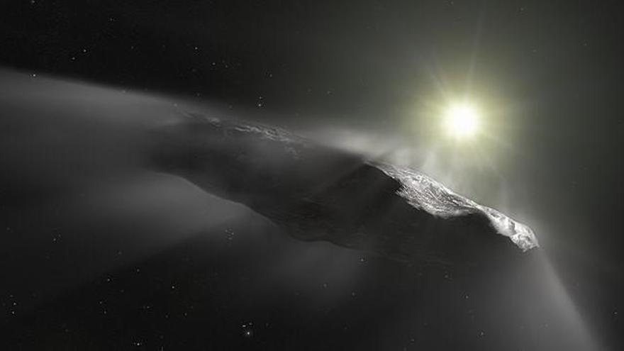 El asteroide Oumuamua, visto por primera vez en 2017.