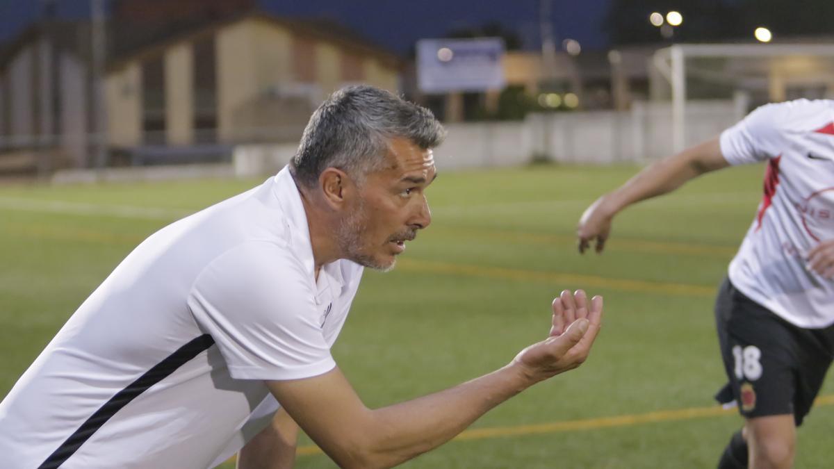 Juan Marrero, el día del ascenso en el partido ante el Diocesano.