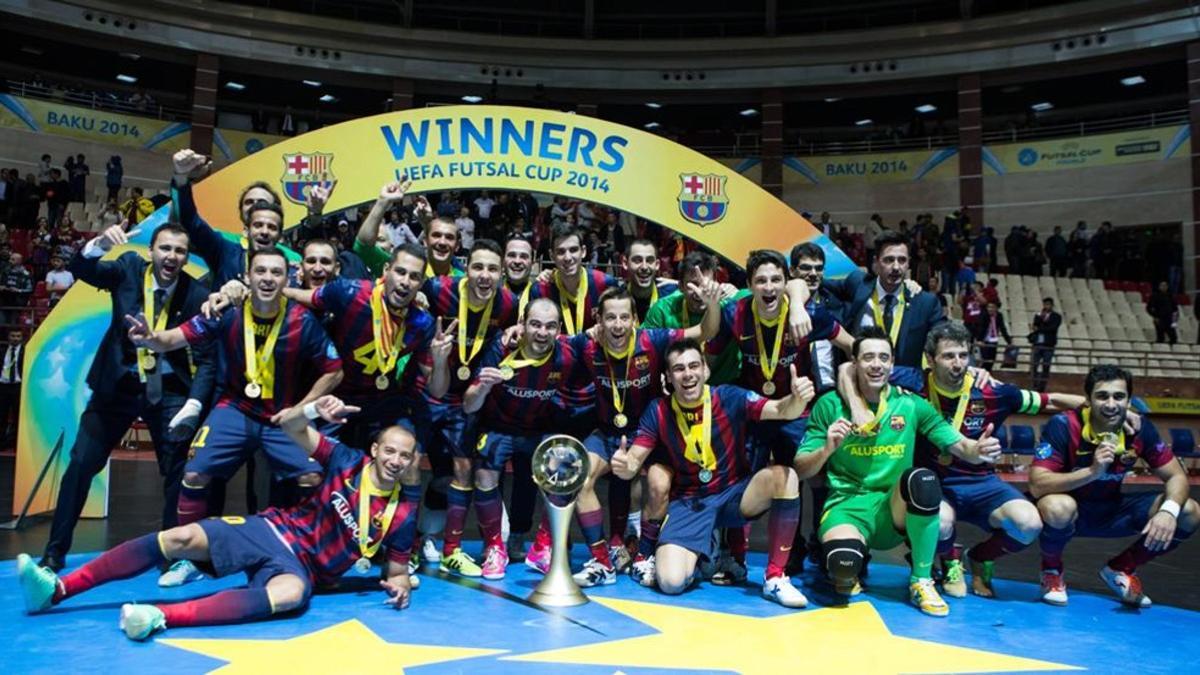 El Barça Lassa conquistó su segunda UEFA Futsal Cup en 2014 en Bakú