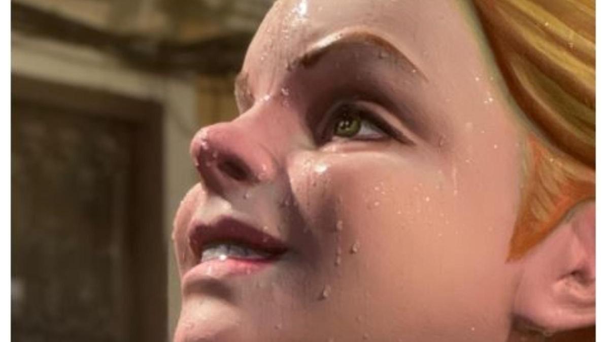 La niña astronauta, durante la tormenta de las Fallas 2025