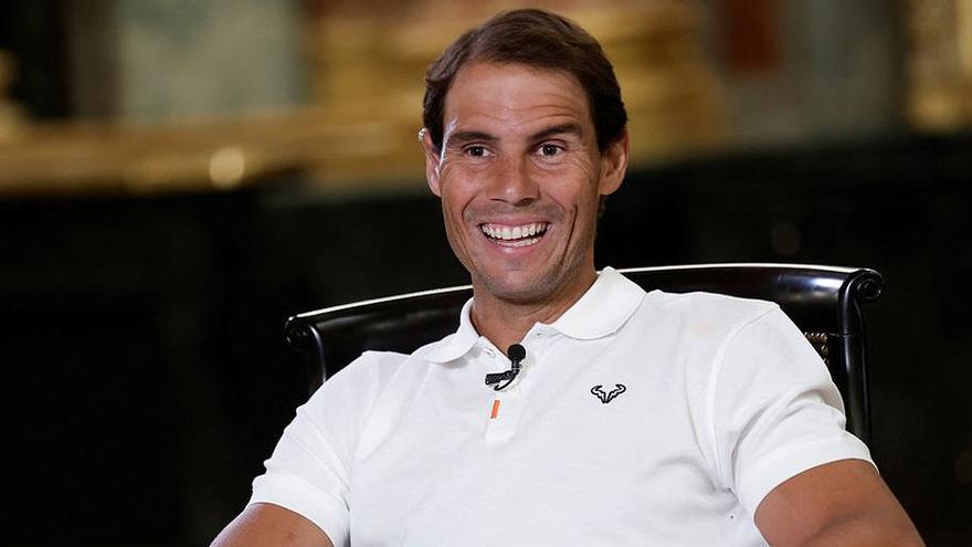 Rafa Nadal, en un momento de la entrevista.