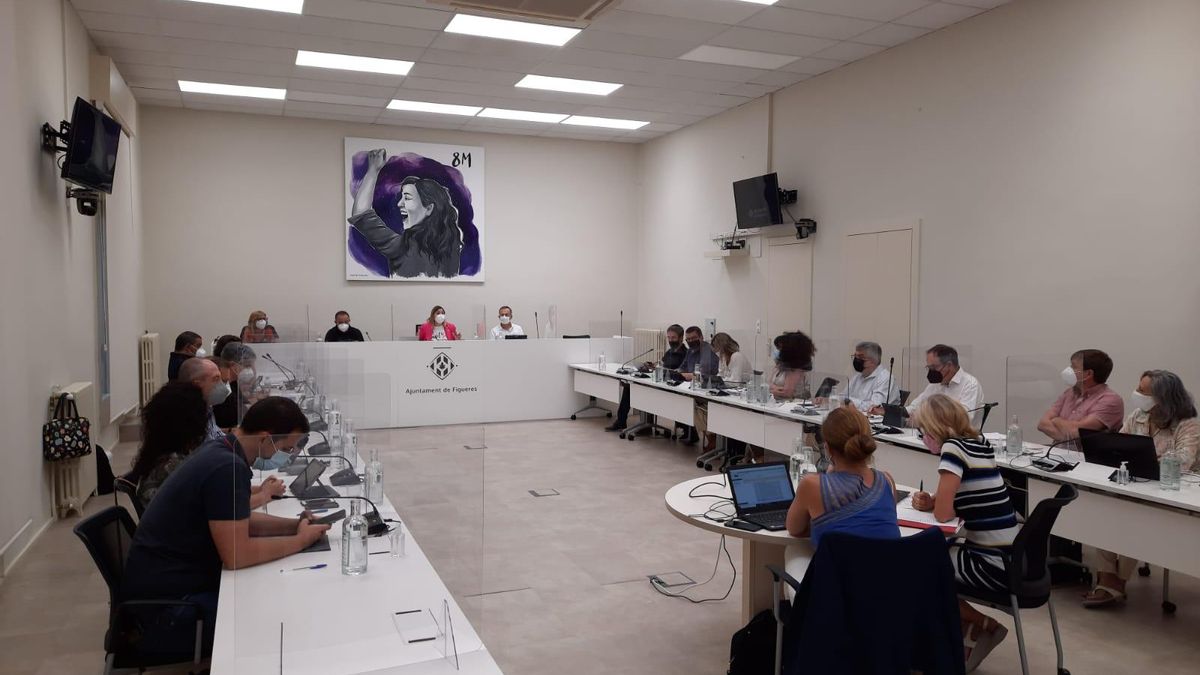 Imatge de la sessió plenària presencial d'aquest dilluns.