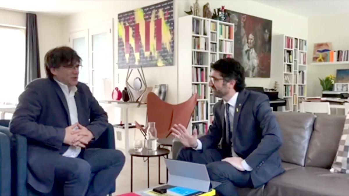 Carles Puigdemont y Jordi Puigneró, reunidos en Waterloo