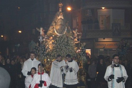 La Virgen del Castillo sale por las calles de Yecla