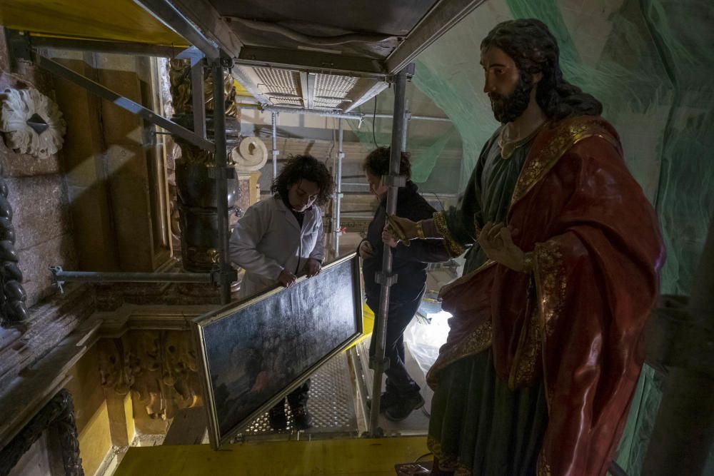 El Bisbat restaura el retablo mayor de Alaró