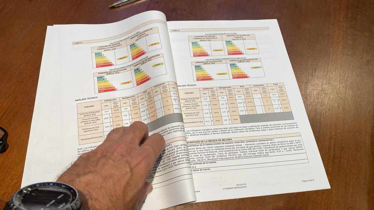 Aspecto del documento completo que otorga una calificación medioambiental.